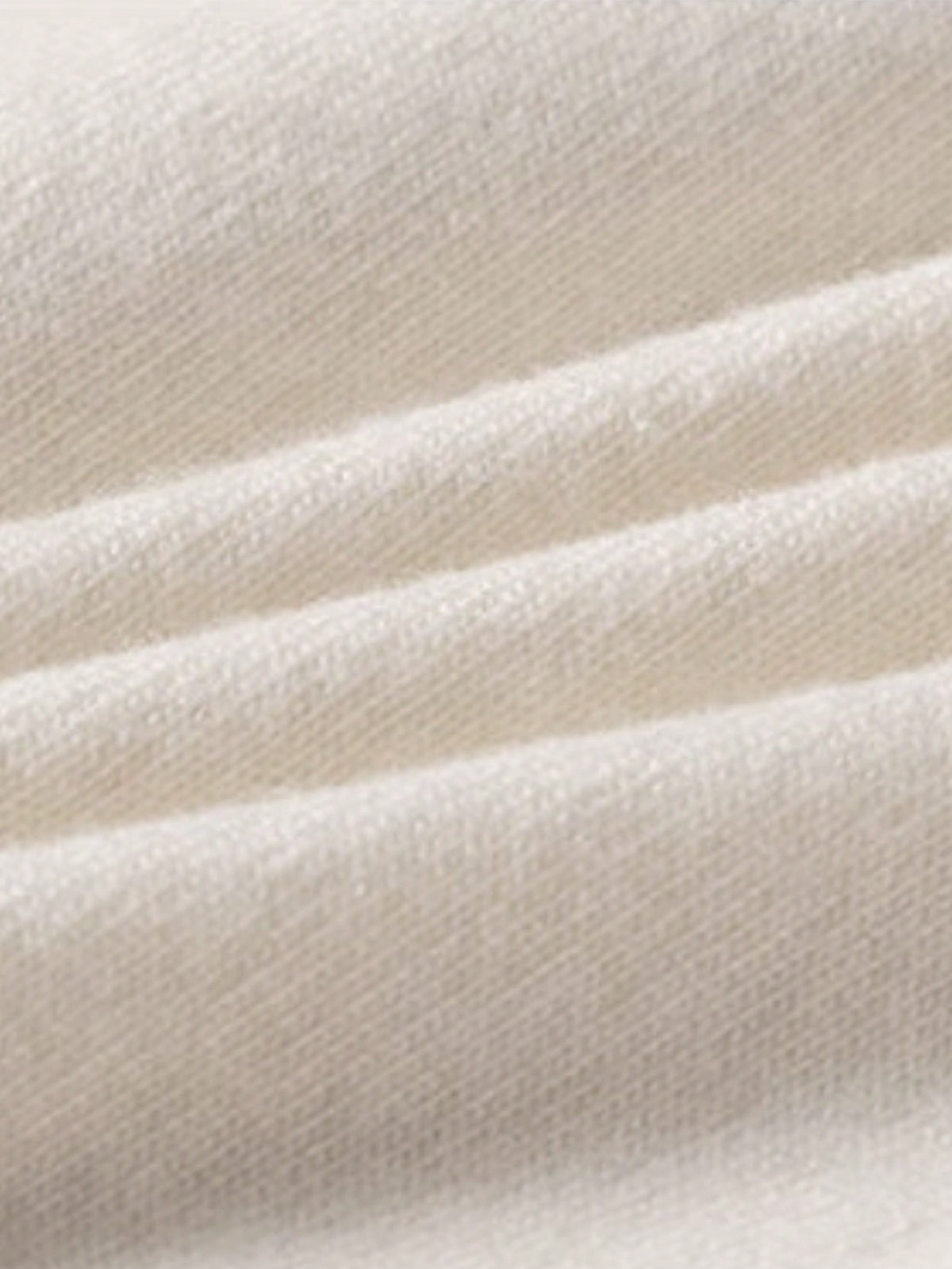 Men's Rib-Knit Roll Neck Jumper in Off White