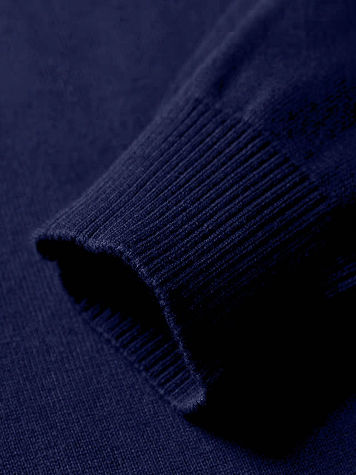 Men's Half-Zip Knitted Jumper with Stand Collar in Navy