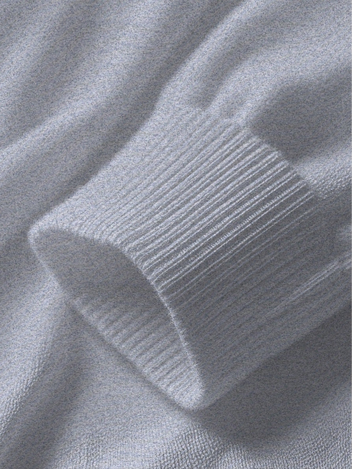 Men's Half-Zip Knitted Jumper with Stand Collar in Grey
