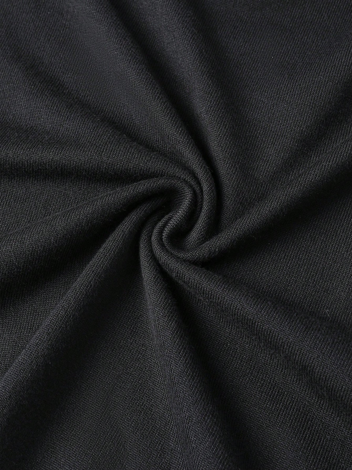Men's Rib-Knit Roll Neck Jumper in Black