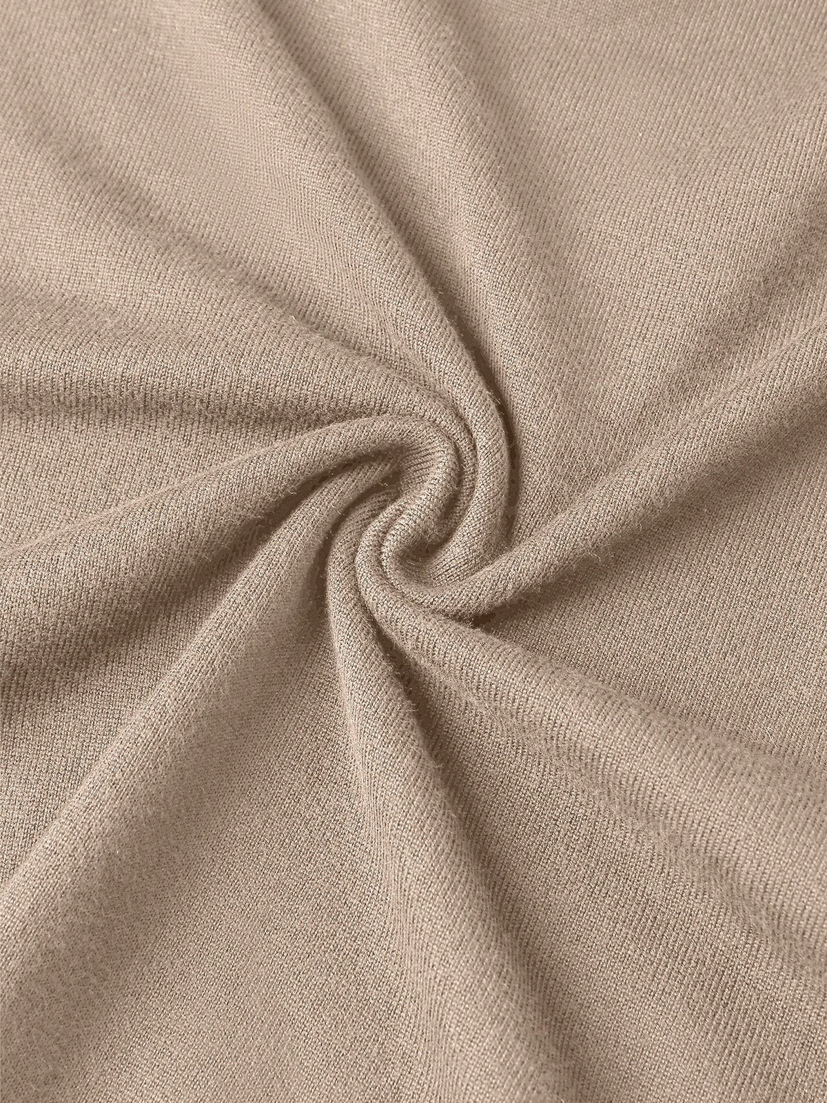 Men's Half-Zip Knitted Jumper with Stand Collar in Camel