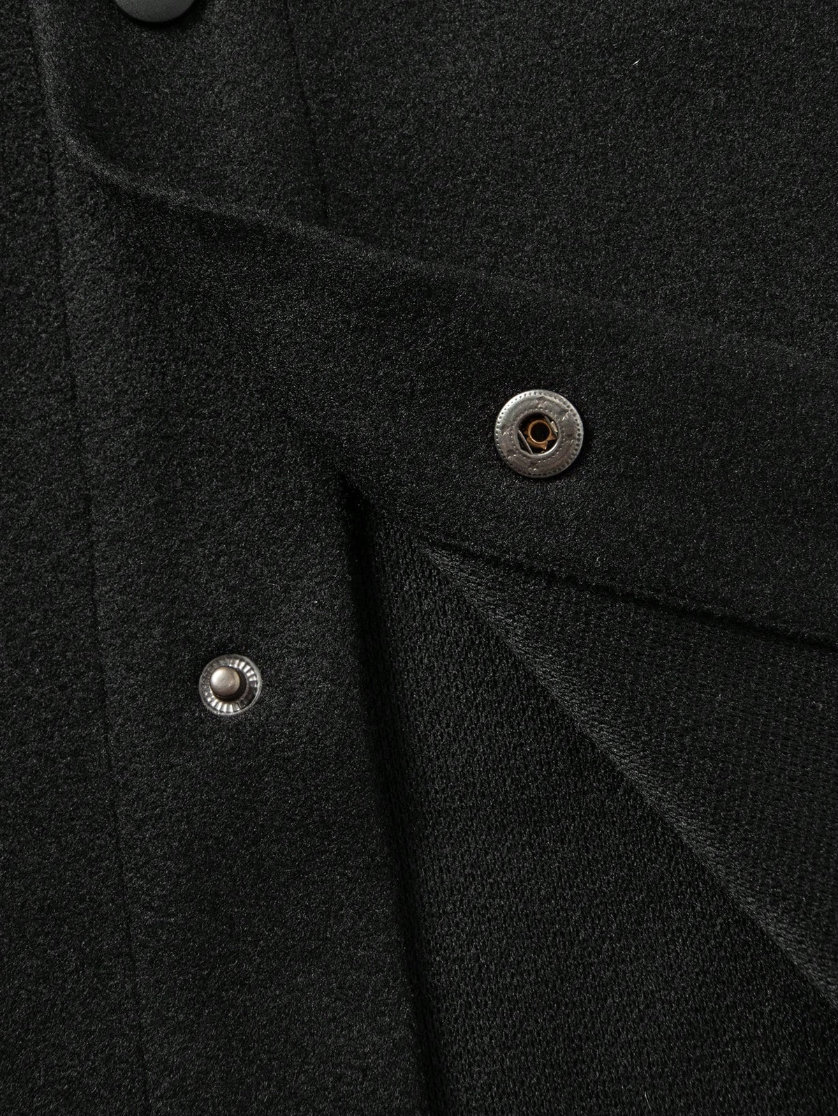 Men's Button-Front Overshirt Jacket with Flap Chest Pockets in Black